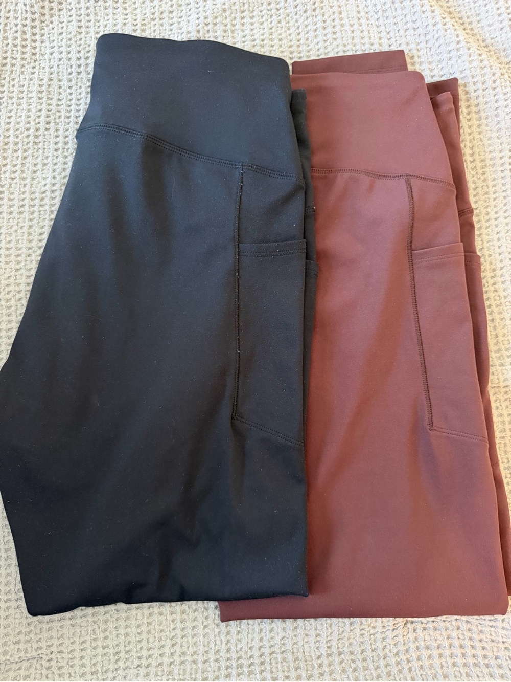 all in motion women’s  Active Leggings in Black & Brown- fleece lined